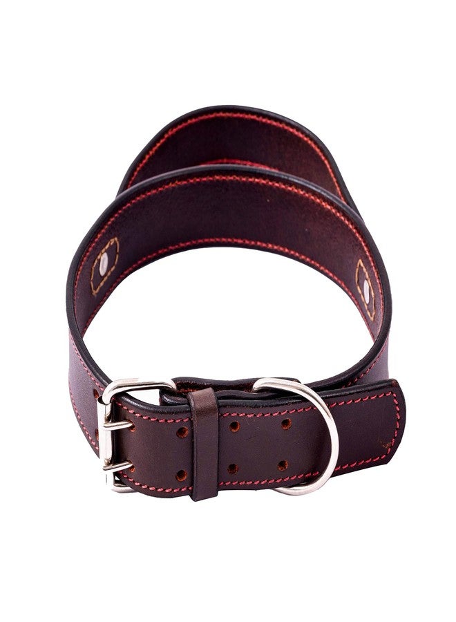 ADIL'S Adil’S Dog Genuine Leather Dog Collar with Strap Handle for Medium Large Dogs, Adjustable Heavy Duty Handle Dog Collar with Double pin Buckle, Neck Size (12 to 26) inches, Brown - Image 1